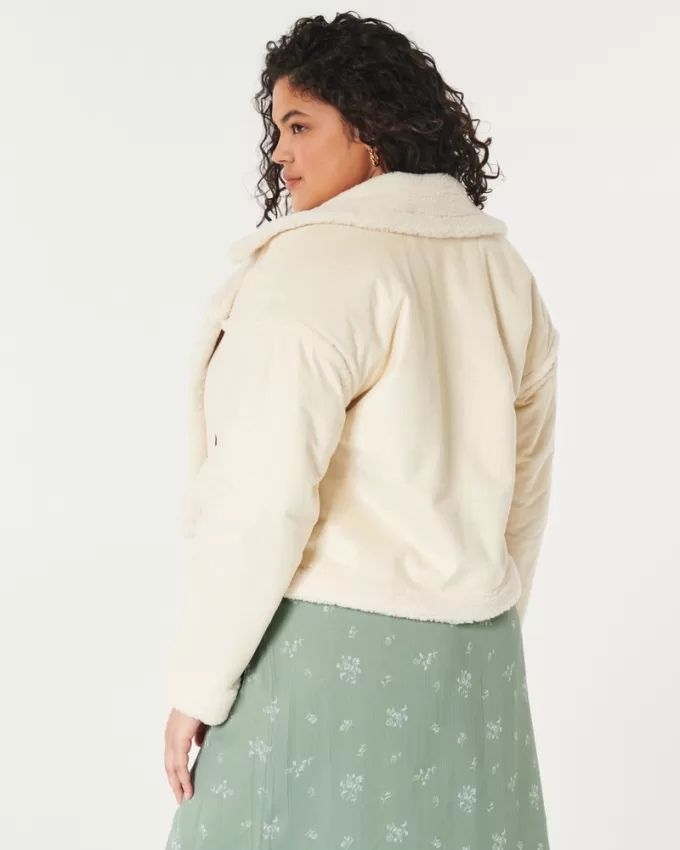 Sherpa-Lined Faux Suede Crop Biker Jacket,Sherpa-Lined Faux Suede Crop Biker Jacket Sherpa-Lined Faux Suede Crop Biker Jacket,Sherpa-Lined Faux Suede Crop Biker Jacket