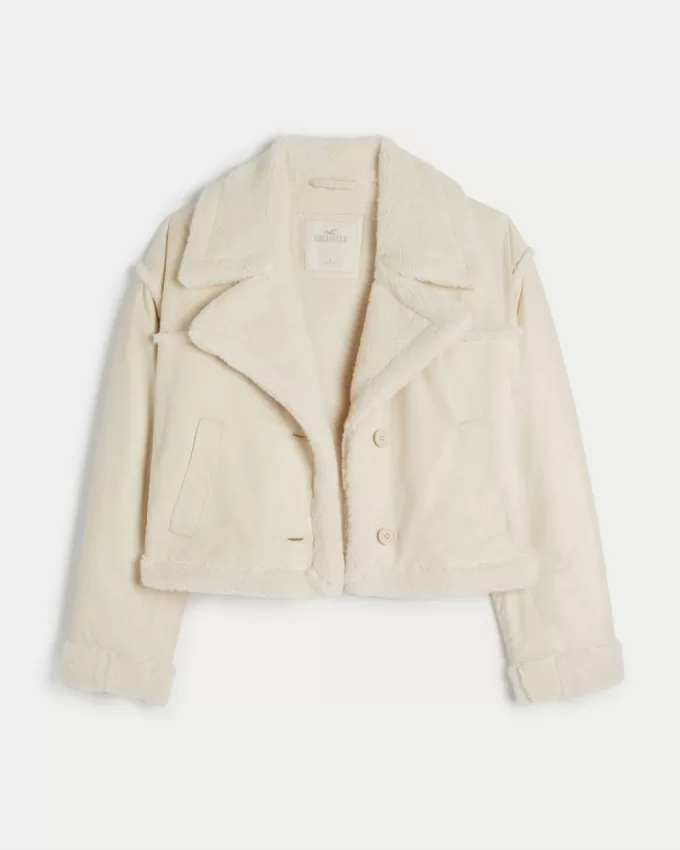 Sherpa-Lined Faux Suede Crop Biker Jacket,Sherpa-Lined Faux Suede Crop Biker Jacket Sherpa-Lined Faux Suede Crop Biker Jacket,Sherpa-Lined Faux Suede Crop Biker Jacket