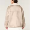 Sherpa-Lined Faux Suede Jacket,Sherpa-Lined Faux Suede Jacket Sherpa-Lined Faux Suede Jacket,Sherpa-Lined Faux Suede Jacket