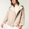 Sherpa-Lined Faux Suede Jacket,Sherpa-Lined Faux Suede Jacket Sherpa-Lined Faux Suede Jacket,Sherpa-Lined Faux Suede Jacket