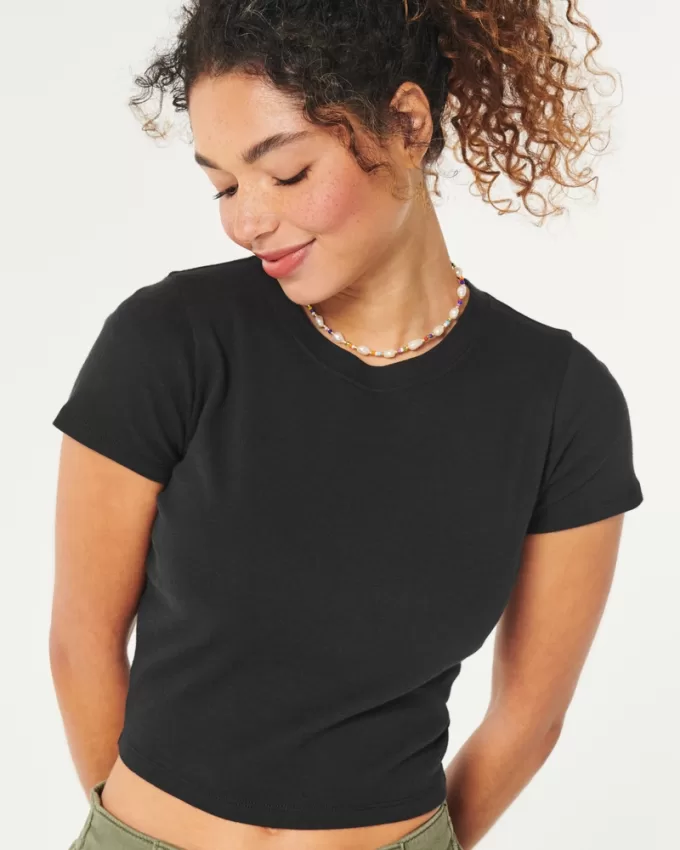 Short-Sleeve Crew Baby Tee,Short-Sleeve Crew Baby Tee Short-Sleeve Crew Baby Tee,Short-Sleeve Crew Baby Tee