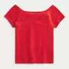 Short Sleeve Skimming Off-the-Shoulder Top,Short Sleeve Skimming Off-the-Shoulder Top Short Sleeve Skimming Off-the-Shoulder Top,Short Sleeve Skimming Off-the-Shoulder Top