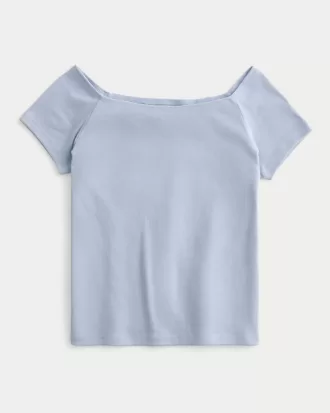 Short Sleeve Skimming Off-the-Shoulder Top,Short Sleeve Skimming Off-the-Shoulder Top Short Sleeve Skimming Off-the-Shoulder Top,Short Sleeve Skimming Off-the-Shoulder Top