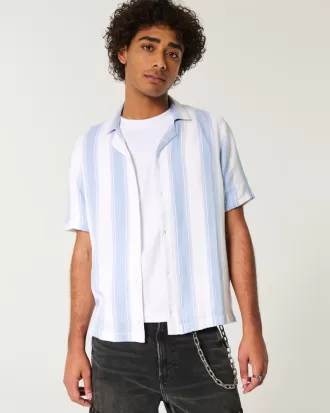 Short-Sleeve Textural Stripe Shirt,Short-Sleeve Textural Stripe Shirt Short-Sleeve Textural Stripe Shirt,Short-Sleeve Textural Stripe Shirt