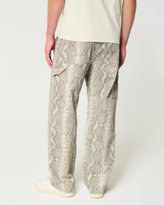 Snake Skin Print Baggy Painter Jeans,Snake Skin Print Baggy Painter Jeans Snake Skin Print Baggy Painter Jeans,Snake Skin Print Baggy Painter Jeans