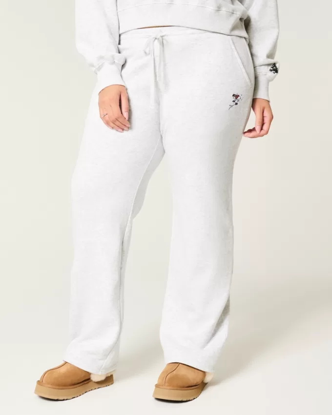 Snoopy Graphic Straight Sweatpants,Snoopy Graphic Straight Sweatpants