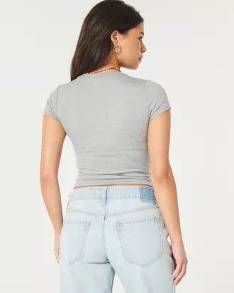 Soft Stretch Seamless Fabric Crew Baby Tee,Soft Stretch Seamless Fabric Crew Baby Tee