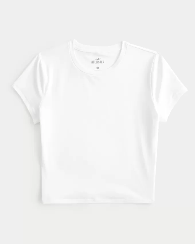 Soft Stretch Seamless Fabric Crew Baby Tee,Soft Stretch Seamless Fabric Crew Baby Tee