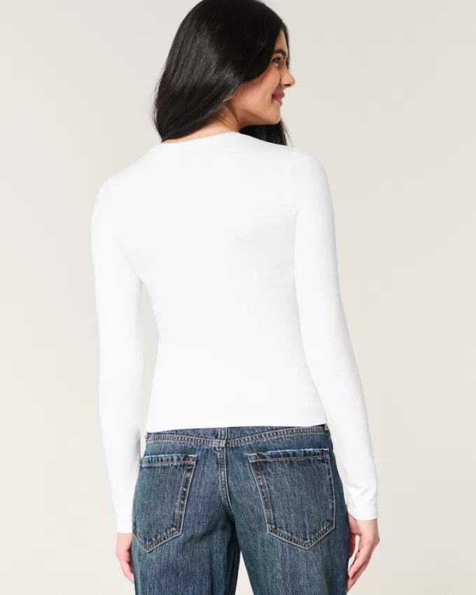 Soft Stretch Seamless Fabric Crew Top,Soft Stretch Seamless Fabric Crew Top Soft Stretch Seamless Fabric Crew Top,Soft Stretch Seamless Fabric Crew Top