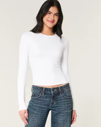 Soft Stretch Seamless Fabric Crew Top,Soft Stretch Seamless Fabric Crew Top Soft Stretch Seamless Fabric Crew Top,Soft Stretch Seamless Fabric Crew Top