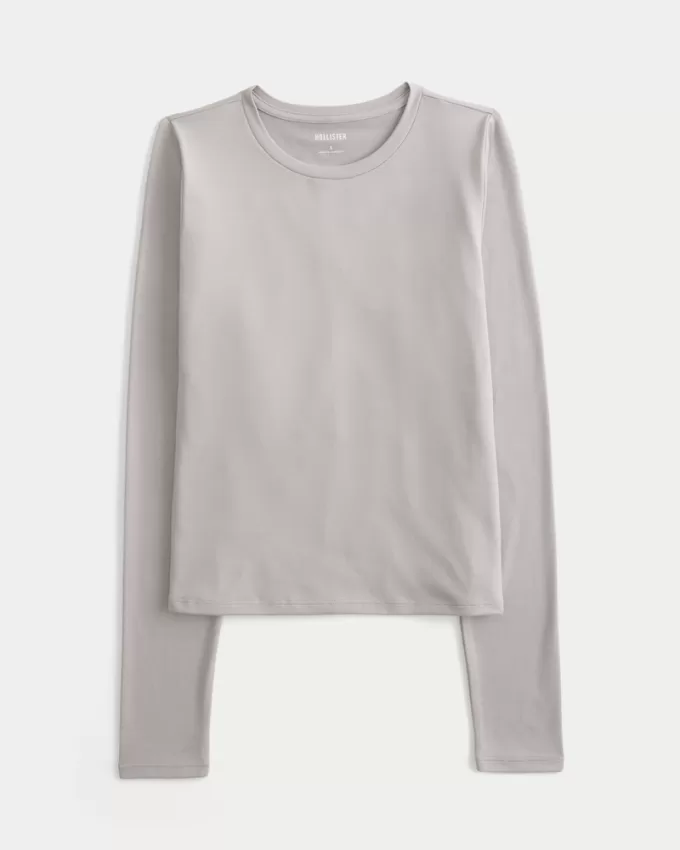 Soft Stretch Seamless Fabric Crew Top,Soft Stretch Seamless Fabric Crew Top Soft Stretch Seamless Fabric Crew Top,Soft Stretch Seamless Fabric Crew Top