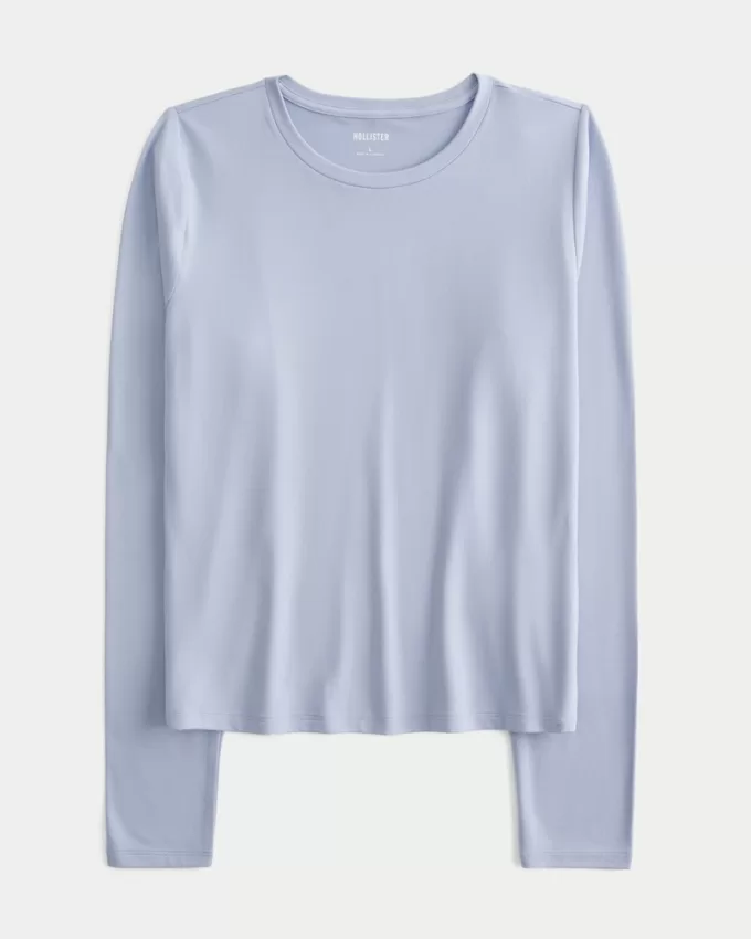 Soft Stretch Seamless Fabric Crew Top,Soft Stretch Seamless Fabric Crew Top Soft Stretch Seamless Fabric Crew Top,Soft Stretch Seamless Fabric Crew Top