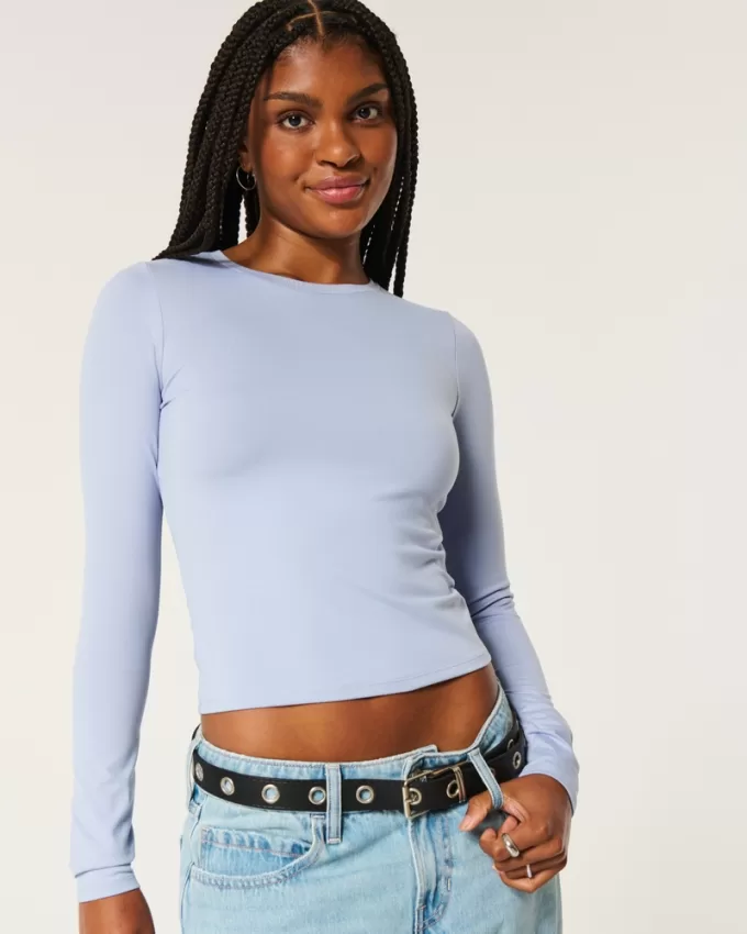 Soft Stretch Seamless Fabric Long-Sleeve Crew Top,Soft Stretch Seamless Fabric Long-Sleeve Crew Top Soft Stretch Seamless Fabric Long-Sleeve Crew Top,Soft Stretch Seamless Fabric Long-Sleeve Crew Top