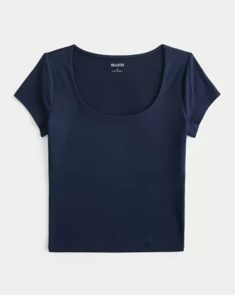 Soft Stretch Seamless Fabric Scoop Top,Soft Stretch Seamless Fabric Scoop Top