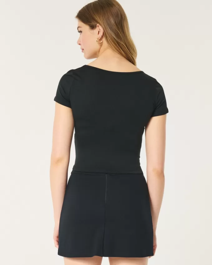 Soft Stretch Seamless Fabric Square Neck Baby Tee,Soft Stretch Seamless Fabric Square Neck Baby Tee Soft Stretch Seamless Fabric Square Neck Baby Tee,Soft Stretch Seamless Fabric Square Neck Baby Tee