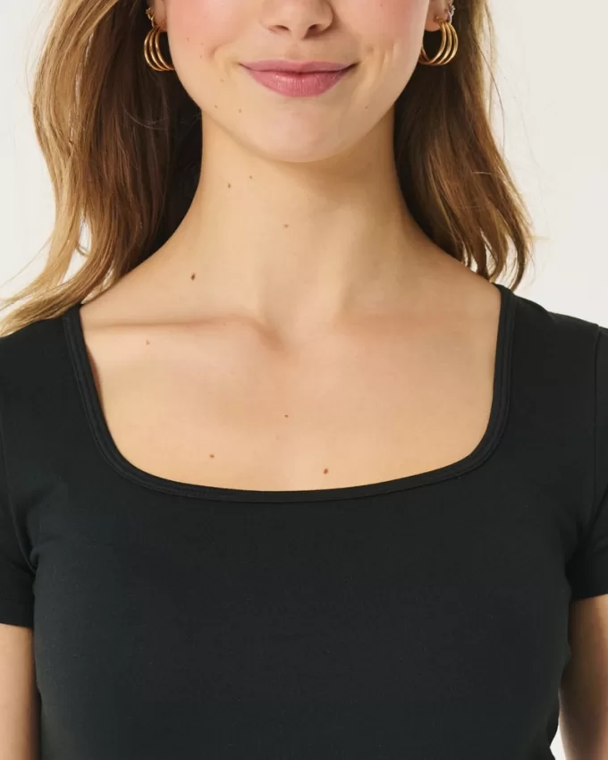 Soft Stretch Seamless Fabric Square Neck Baby Tee,Soft Stretch Seamless Fabric Square Neck Baby Tee Soft Stretch Seamless Fabric Square Neck Baby Tee,Soft Stretch Seamless Fabric Square Neck Baby Tee