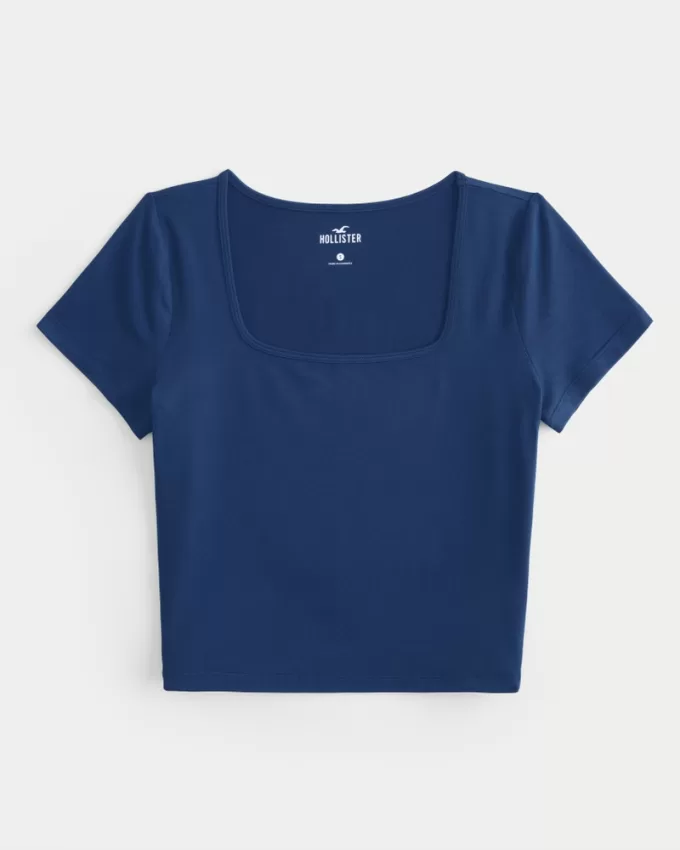 Soft Stretch Seamless Fabric Square Neck Baby Tee,Soft Stretch Seamless Fabric Square Neck Baby Tee Soft Stretch Seamless Fabric Square Neck Baby Tee,Soft Stretch Seamless Fabric Square Neck Baby Tee