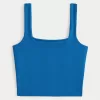 Soft Stretch Seamless Fabric Square-Neck Tank,Soft Stretch Seamless Fabric Square-Neck Tank