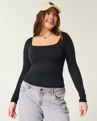 Soft Stretch Seamless Fabric Square-Neck Top,Soft Stretch Seamless Fabric Square-Neck Top Soft Stretch Seamless Fabric Square-Neck Top,Soft Stretch Seamless Fabric Square-Neck Top