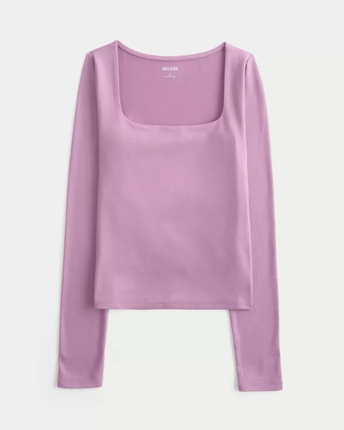 Soft Stretch Seamless Fabric Square-Neck Top,Soft Stretch Seamless Fabric Square-Neck Top Soft Stretch Seamless Fabric Square-Neck Top,Soft Stretch Seamless Fabric Square-Neck Top