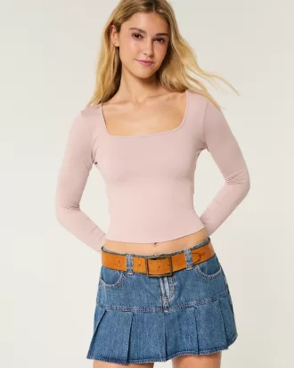 Soft Stretch Seamless Fabric Square-Neck Top,Soft Stretch Seamless Fabric Square-Neck Top Soft Stretch Seamless Fabric Square-Neck Top,Soft Stretch Seamless Fabric Square-Neck Top