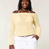 Stitchy Crochet-Style Off-the-Shoulder Sweater,Stitchy Crochet-Style Off-the-Shoulder Sweater Stitchy Crochet-Style Off-the-Shoulder Sweater,Stitchy Crochet-Style Off-the-Shoulder Sweater