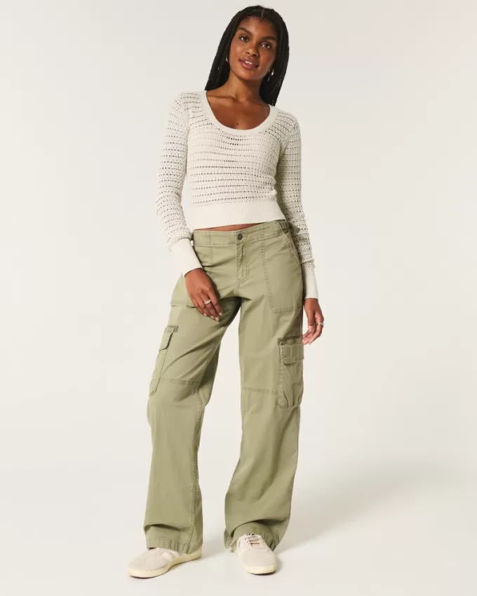 Stitchy Scoop Sweater,Stitchy Scoop Sweater