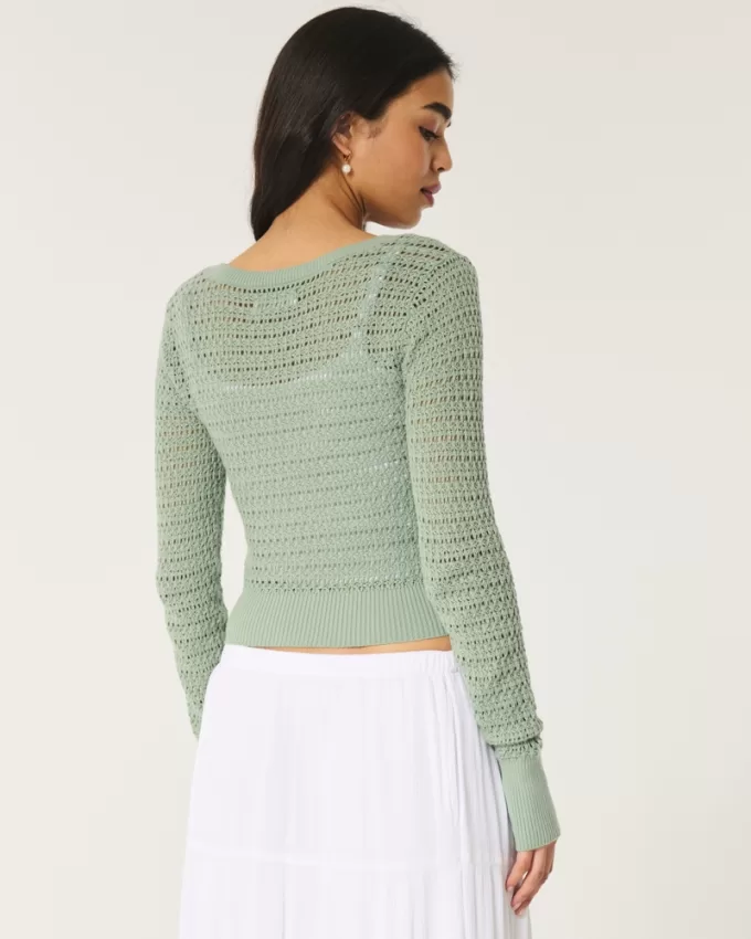 Stitchy Scoop Sweater,Stitchy Scoop Sweater