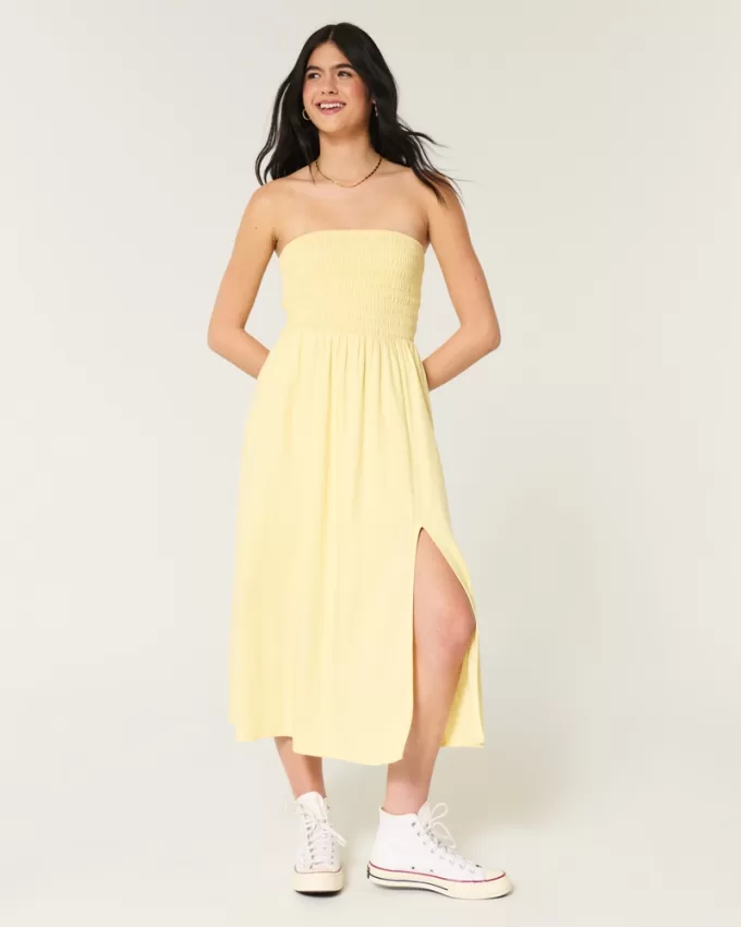 Strapless Linen-Blend Midi Dress,Strapless Linen-Blend Midi Dress Strapless Linen-Blend Midi Dress,Strapless Linen-Blend Midi Dress