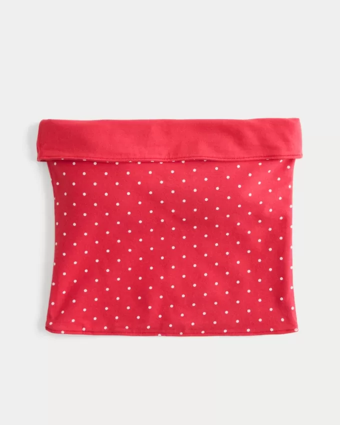 Strapless Reversible Foldover Tube Top,Strapless Reversible Foldover Tube Top