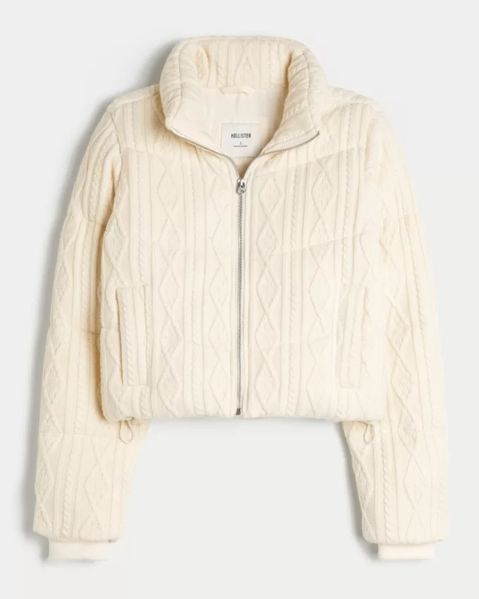 Sweater-Knit Mini Puffer Jacket,Sweater-Knit Mini Puffer Jacket Sweater-Knit Mini Puffer Jacket,Sweater-Knit Mini Puffer Jacket