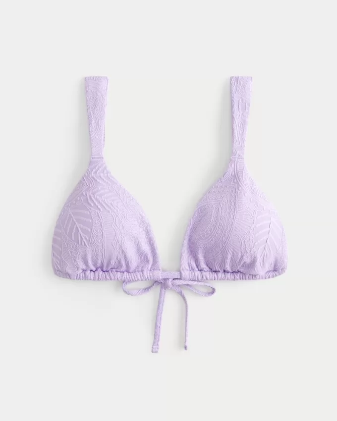 Tapered Jacquard Triangle Bikini Top,Tapered Jacquard Triangle Bikini Top Tapered Jacquard Triangle Bikini Top,Tapered Jacquard Triangle Bikini Top