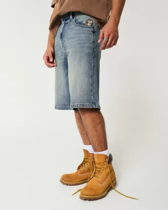 Taz Graphic Medium Wash Super Baggy Denim Shorts,Taz Graphic Medium Wash Super Baggy Denim Shorts Taz Graphic Medium Wash Super Baggy Denim Shorts,Taz Graphic Medium Wash Super Baggy Denim Shorts