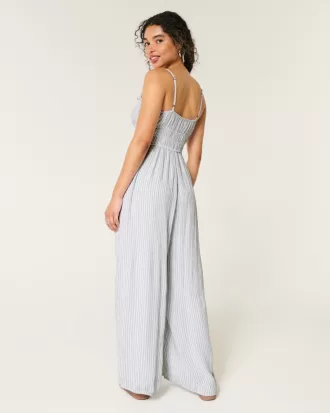 Tie-Front Jumpsuit,Tie-Front Jumpsuit