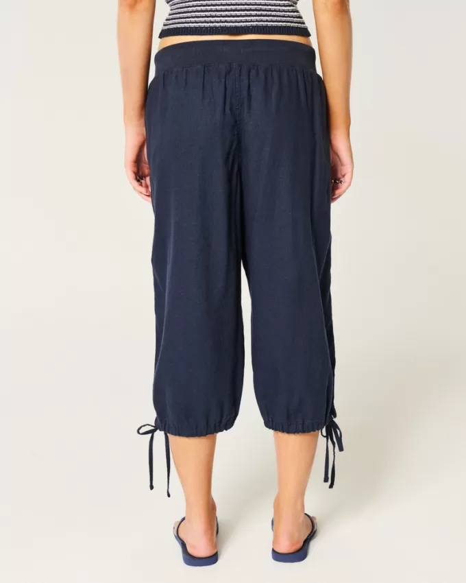 Tie-Hem Capri Pants,Tie-Hem Capri Pants Tie-Hem Capri Pants,Tie-Hem Capri Pants