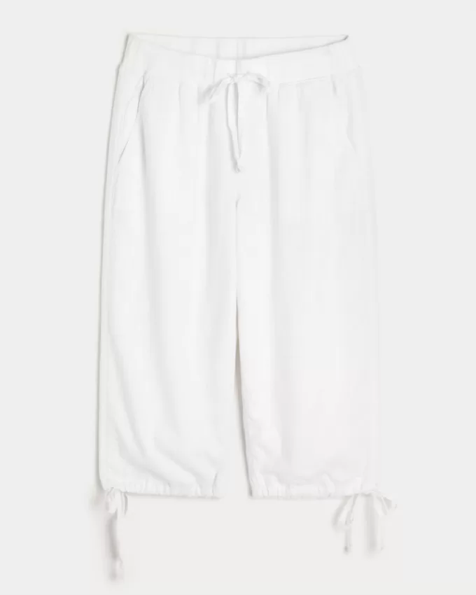 Tie-Hem Capri Pants,Tie-Hem Capri Pants Tie-Hem Capri Pants,Tie-Hem Capri Pants
