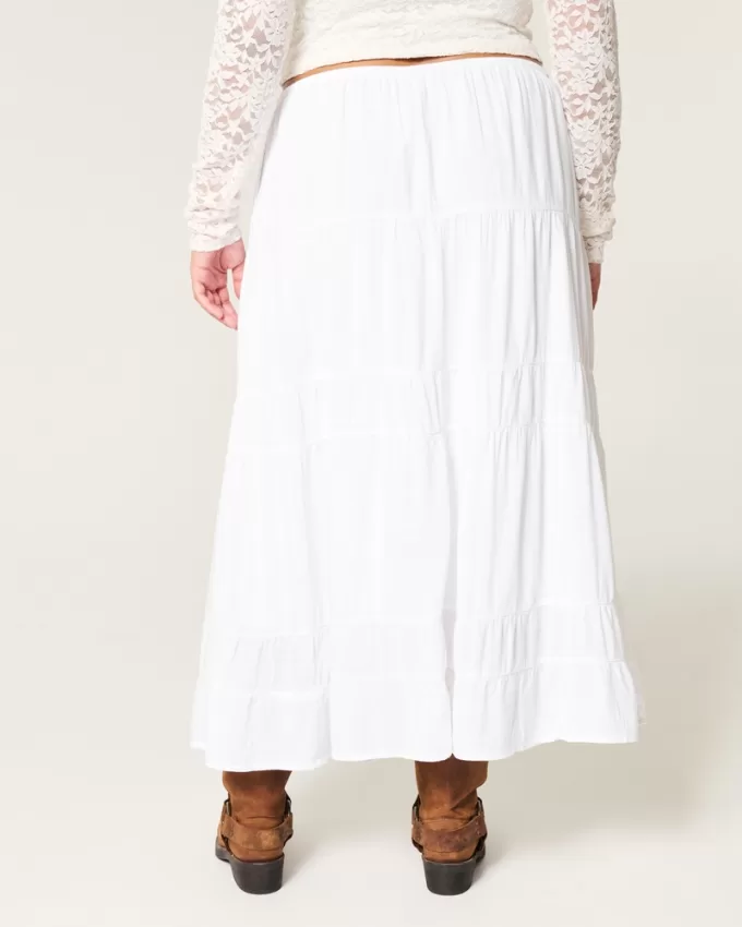 Tiered Maxi Skirt,Tiered Maxi Skirt