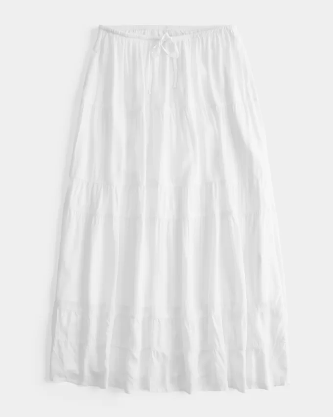 Tiered Maxi Skirt,Tiered Maxi Skirt