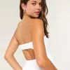 Twist Bust Eyelet Strapless Midi Dress,Twist Bust Eyelet Strapless Midi Dress Twist Bust Eyelet Strapless Midi Dress,Twist Bust Eyelet Strapless Midi Dress