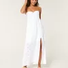 Twist Bust Eyelet Strapless Midi Dress,Twist Bust Eyelet Strapless Midi Dress Twist Bust Eyelet Strapless Midi Dress,Twist Bust Eyelet Strapless Midi Dress