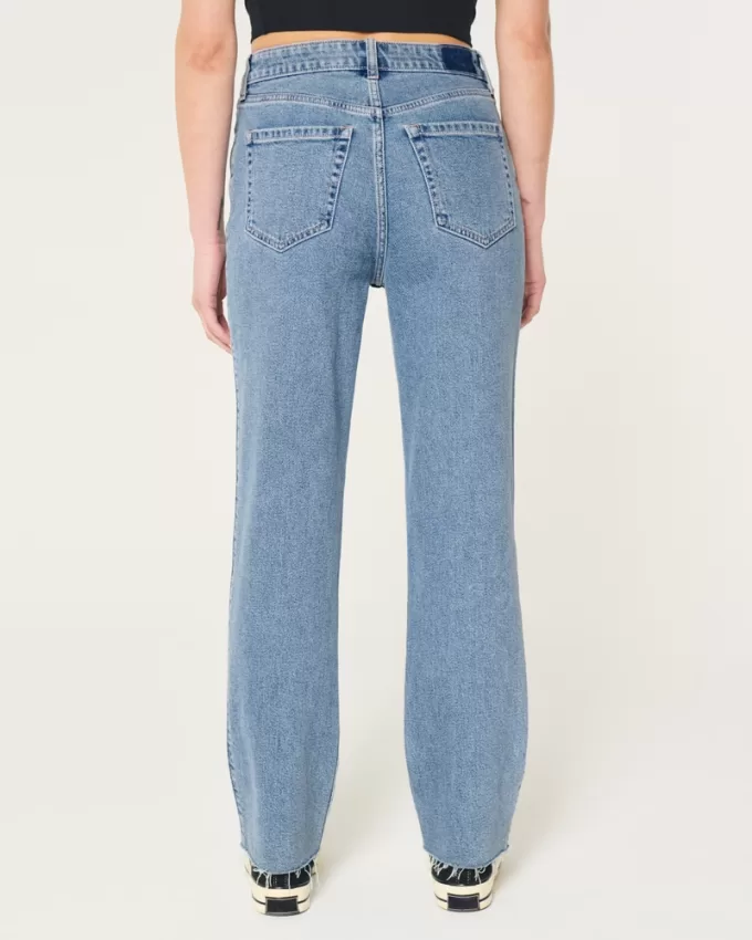 Ultra High-Rise Medium Wash 90s Straight Jeans,Ultra High-Rise Medium Wash 90s Straight Jeans