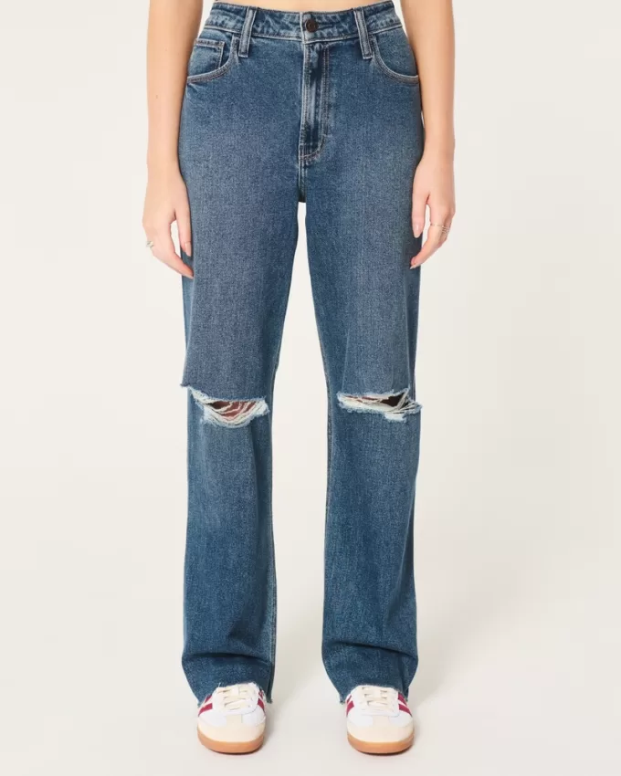 Ultra High-Rise Ripped Dark Wash Dad Jeans,Ultra High-Rise Ripped Dark Wash Dad Jeans Ultra High-Rise Ripped Dark Wash Dad Jeans,Ultra High-Rise Ripped Dark Wash Dad Jeans