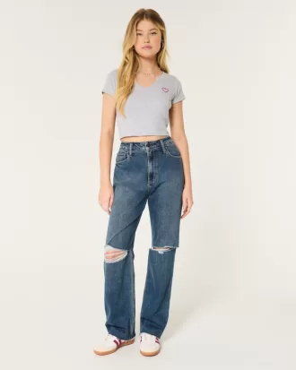 Ultra High-Rise Ripped Dark Wash Dad Jeans,Ultra High-Rise Ripped Dark Wash Dad Jeans Ultra High-Rise Ripped Dark Wash Dad Jeans,Ultra High-Rise Ripped Dark Wash Dad Jeans