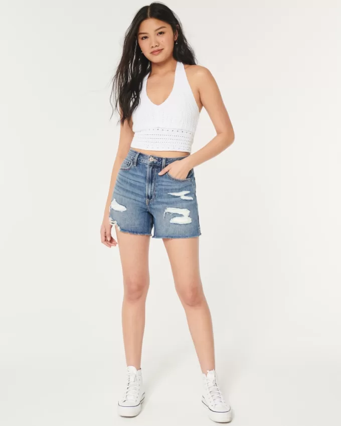 Ultra High-Rise Ripped Medium Wash 90s Denim Shorts 5″,Ultra High-Rise Ripped Medium Wash 90s Denim Shorts 5″ Ultra High-Rise Ripped Medium Wash 90s Denim Shorts 5″,Ultra High-Rise Ripped Medium Wash 90s Denim Shorts 5″