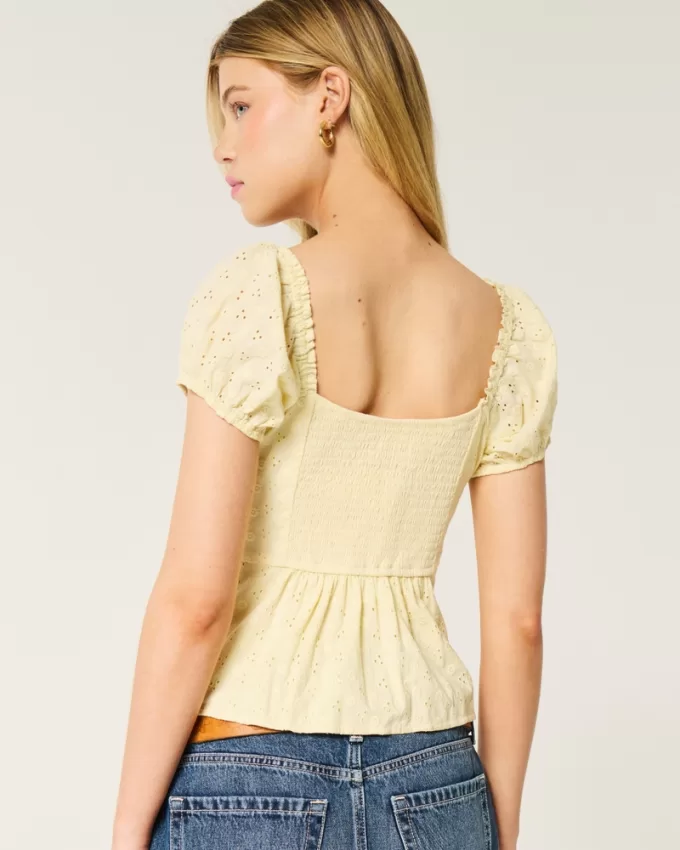 Voile Button-Through Blouse,Voile Button-Through Blouse