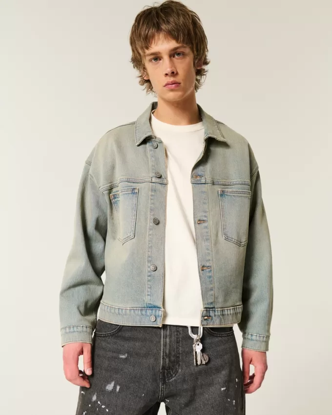 Washed Denim Jacket,Washed Denim Jacket