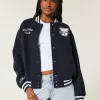 West Village Varsity Graphic Bomber Jacket,West Village Varsity Graphic Bomber Jacket