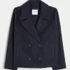 Wool Blend Peacoat,Wool Blend Peacoat